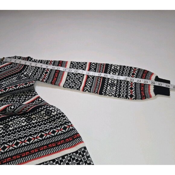 Free People Sweater Dress Medium Faero Balloon Sleeve Wool Nordic Fair Isle - Picture 5 of 9